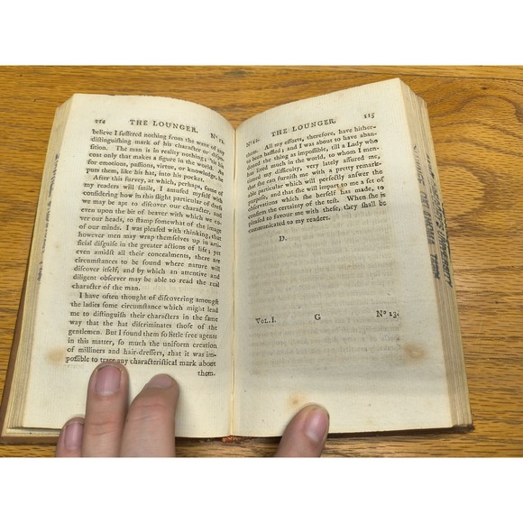 1788 3vol The Lounger a Periodical Paper Fourth Edition - Picture 6 of 15